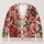 Bohemian Red And Rose Floral Collage For Relaxed Everyday Layering And Artful Style All-over Print Knitted Cardigan - 1