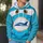 Turquoise Number 43 Racing Car Front Cosplay Look for Family Theme Events and Fans All-over Print Hoodie (Lightweight) - 5