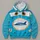 Turquoise Number 43 Racing Car Front Cosplay Look for Family Theme Events and Fans All-over Print Hoodie (Lightweight) - 4