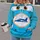 Turquoise Number 43 Racing Car Front Cosplay Look for Family Theme Events and Fans All-over Print Hoodie (Lightweight) - 2
