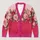 Romantic Rose Garland and Blush Fields for Cozy Autumn Outings and Winter Gatherings All-over Print Knitted Cardigan - 1