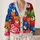 Colorful Teddy Bears and Hearts for Cozy Everyday Layering and Animal Lovers All-over Print Knitted Cardigan - 2