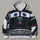 Black-and-White Sheriff Patrol Car Face Costume for Theme Park Days and Family Events All-over Print Hoodie (Lightweight) - 4