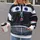 Black-and-White Sheriff Patrol Car Face Costume for Theme Park Days and Family Events All-over Print Hoodie (Lightweight) - 2