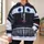 Black-and-White Sheriff Patrol Car Face Costume for Theme Park Days and Family Events All-over Print Hoodie (Lightweight) - 6