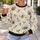 Cheerful Bee Friends for Garden Days, Spring Outings and Casual Everyday Style for Her All-over Print Knitted Sweater - 5