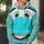 Aqua Cartoon Race Car Face For Theme Park Days And Family Road Trip Fun All-over Print Hoodie (Lightweight) - 5