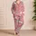 Pastel Cat Nap Sleep Gift With Rose Pink All Over Cozy Mood For Cat Lovers At Home Satin Pajamas Set - 4