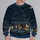 Crescent Moon Village Nightscape for Cozy Autumn Evenings and Quiet Stargazing All-over Print Knitted Sweater - 2