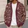 Burgundy Cream Wildflower Blooms for Cozy Everyday Layering and Bohemian Wardrobe Style All-over Print Knitted Cardigan - 5