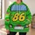 Green Number 86 Race-Car Twin Costume for Theme Park Visits and Family Cosplay Events All-over Print Hoodie (Lightweight) - 6