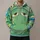 Green Hippie Van Face for Retro Road Trips and Family Costume Events for Adult Fans All-over Print Hoodie (Lightweight) - 1