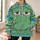 Green Hippie Van Face for Retro Road Trips and Family Costume Events for Adult Fans All-over Print Hoodie (Lightweight) - 6