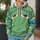 Green Hippie Van Face for Retro Road Trips and Family Costume Events for Adult Fans All-over Print Hoodie (Lightweight) - 5
