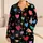 Colorful Heart Motif On Black For Cozy Valentine Nights And Gift Giving For Women Satin Pajamas Set - 1