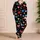 Colorful Heart Motif On Black For Cozy Valentine Nights And Gift Giving For Women Satin Pajamas Set - 4
