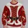 Mrs Claus Red Corset Outfit for Christmas Parties and Festive Holiday Celebrations All-over Print Knitted Sweater - 2