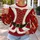 Mrs Claus Red Corset Outfit for Christmas Parties and Festive Holiday Celebrations All-over Print Knitted Sweater - 5