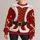Mrs Claus Red Corset Outfit for Christmas Parties and Festive Holiday Celebrations All-over Print Knitted Sweater - 1