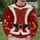 Mrs Claus Red Corset Outfit for Christmas Parties and Festive Holiday Celebrations All-over Print Knitted Sweater - 6