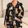 Cute Cat Repeat Charcoal Cat Lover Lounge Set for Cozy Bedtime and Weekend Wear Satin Pajamas Set - 1