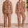 Blush Pink Pumpkin and Bat Halloween Lounge Looks for Plus Size Women Fall Evenings Satin Pajamas Set - 2