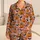 Blush Pink Pumpkin and Bat Halloween Lounge Looks for Plus Size Women Fall Evenings Satin Pajamas Set - 1