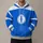 Blue And White Circular Emblem Look For Comic Fans And Halloween Celebrations All-over Print Hoodie (Lightweight) - 1