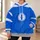 Blue And White Circular Emblem Look For Comic Fans And Halloween Celebrations All-over Print Hoodie (Lightweight) - 6