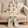 Vintage Teddy Bear Motif For Cozy Nights, Ivory Bear Gift For Women, Teens And Adults Satin Pajamas Set - 5