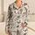 Skull Floral Butterfly Motifs for Cozy Nights, Gothic Gift for Women and Witchy Homes Satin Pajamas Set - 1