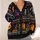 Spooky Pumpkin Ghosts and Haunted Houses for Halloween Trick-or-Treat Celebrations All-over Print Knitted Cardigan - 4