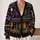 Spooky Pumpkin Ghosts and Haunted Houses for Halloween Trick-or-Treat Celebrations All-over Print Knitted Cardigan - 2