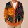 Halloween Black Cat Pumpkin and Haunted House for Spooky Autumn Fall Celebrations All-over Print Knitted Cardigan - 6