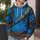 Blue Alien Adventure Tunic Look for Halloween Cosplay and Fantasy Fans All-over Print Hoodie (Lightweight) - 5