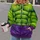 Green Muscular Hero Costume With Purple Trousers For Halloween Cosplay And Fan Events All-over Print Hoodie (Lightweight) - 2