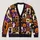 Retro Halloween Patchwork with Black Cats and Pumpkins for Cozy Autumn Festivities All-over Print Knitted Cardigan - 1