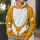 Orange Fox Tail Costume Look For Halloween Cosplay Fans And Family Group Celebrations All-over Print Hoodie (Lightweight) - 5