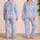 Bubblegum Pop Pastel Candy Chevron Motifs for Cozy Sleepwear and Lounge Nights Set Satin Pajamas Set - 2