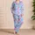 Bubblegum Pop Pastel Candy Chevron Motifs for Cozy Sleepwear and Lounge Nights Set Satin Pajamas Set - 4