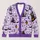 Purple Gingham Haunted House Halloween Spooky Season Autumn Layering Gift for Her All-over Print Knitted Cardigan - 1