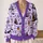 Purple Gingham Haunted House Halloween Spooky Season Autumn Layering Gift for Her All-over Print Knitted Cardigan - 2