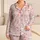 Blush Bunny Rabbit Motif For Cozy Spring Nights And Nursery Gifts For Kids And Moms Satin Pajamas Set - 1