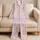 Blush Bunny Rabbit Motif For Cozy Spring Nights And Nursery Gifts For Kids And Moms Satin Pajamas Set - 5