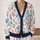 Colorful Seashells for Beach Vacation Style and Coastal Granddaughter Summer Gift All-over Print Knitted Cardigan - 2