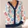 Colorful Seashells for Beach Vacation Style and Coastal Granddaughter Summer Gift All-over Print Knitted Cardigan - 4