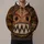 Fierce Coconut Mask Face for Halloween Costume Parties and Family Group Dress-Up All-over Print Hoodie (Lightweight) - 1