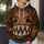 Fierce Coconut Mask Face for Halloween Costume Parties and Family Group Dress-Up All-over Print Hoodie (Lightweight) - 5