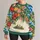 Tropical Birds And Garden Blooms For Colorful Spring Layering And Everyday Wear All-over Print Knitted Sweater - 1