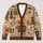 Pumpkin Spice Coffee Cups and Autumn Leaves for Cozy Fall Café Days All-over Print Knitted Cardigan - 1